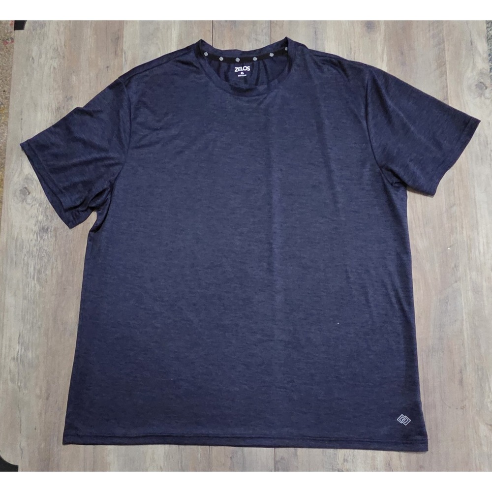 Zelos Navy Blue Performance Short Sleeve Shirt Men XL